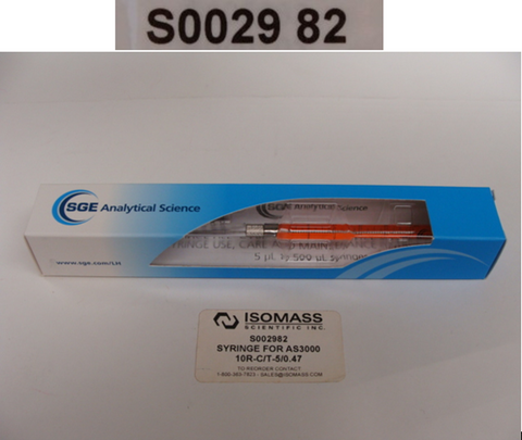 Syringe, 10ul, 10R-C/T-5/0.47C, AS3000